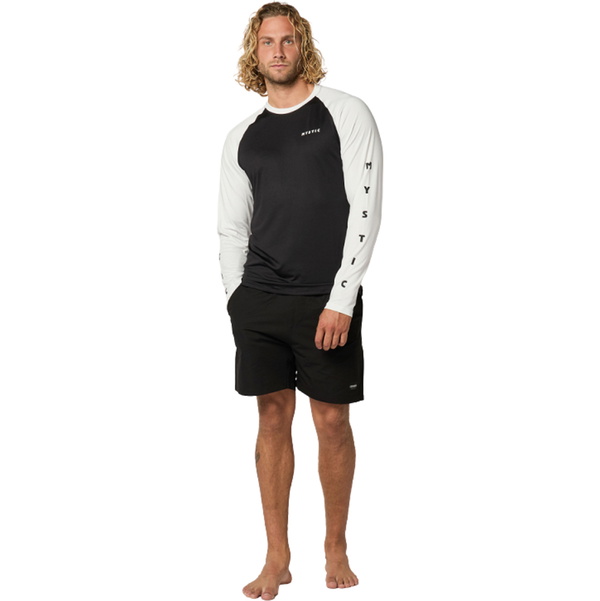 2025 Mystic Mens Bolt Long Sleeve Quickdry Tee 35001.240157 - Black / White